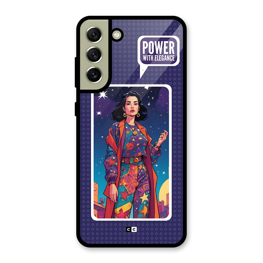Power With Elegance Glass Back Case for Galaxy S21 FE 5G