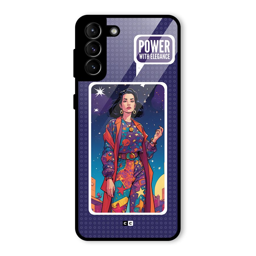 Power With Elegance Glass Back Case for Galaxy S21 Plus