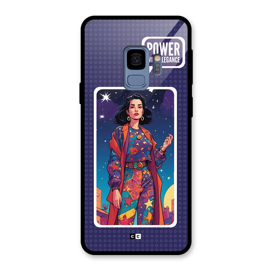 Power With Elegance Glass Back Case for Galaxy S9