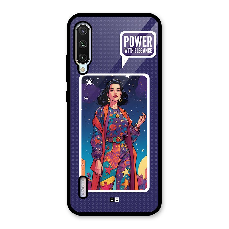 Power With Elegance Glass Back Case for Mi A3