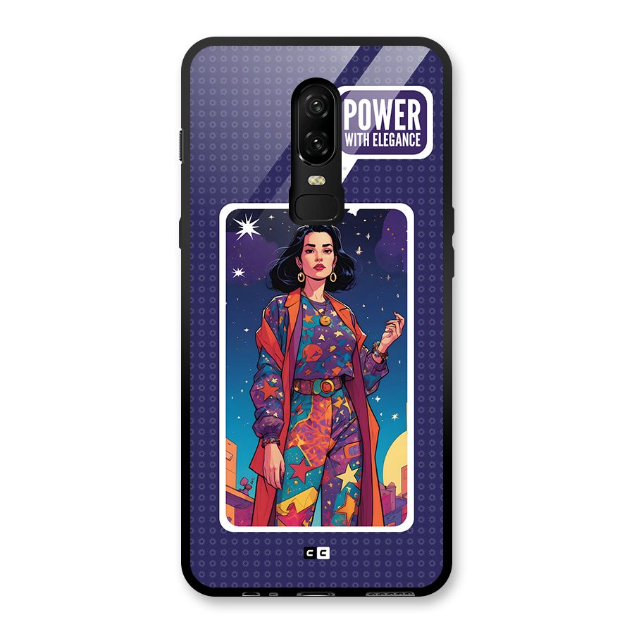 Power With Elegance Glass Back Case for OnePlus 6