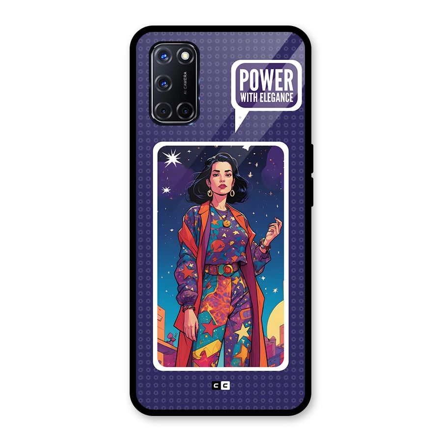 Power With Elegance Glass Back Case for Oppo A52