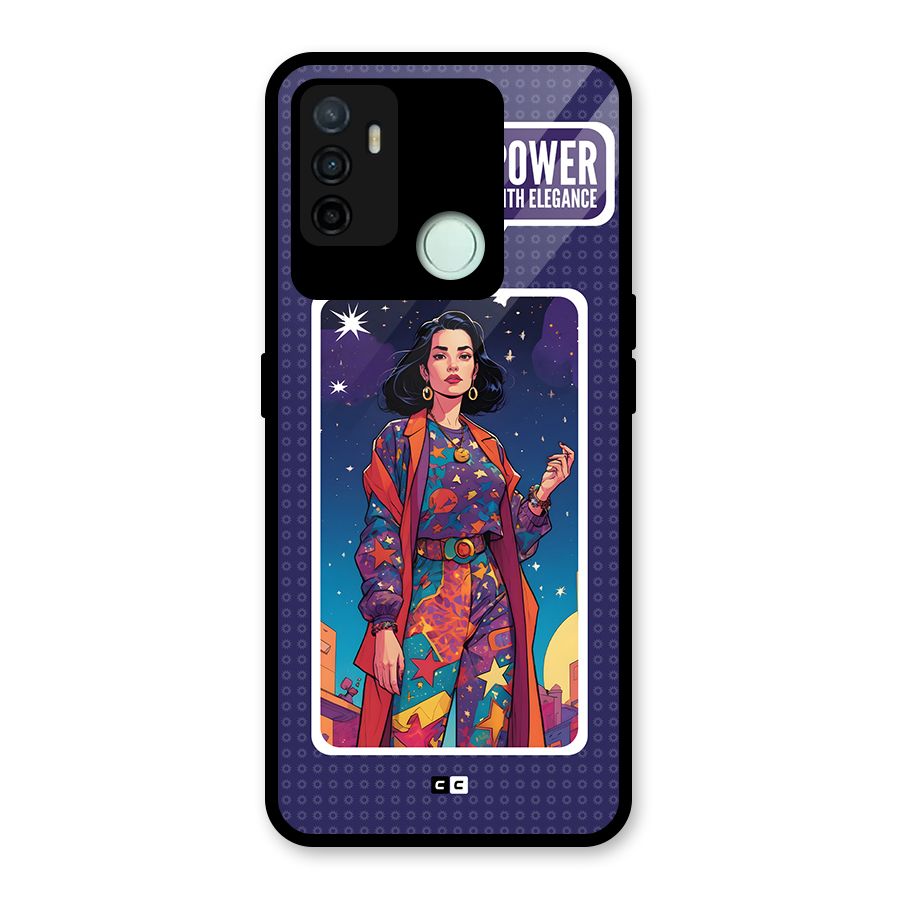 Power With Elegance Glass Back Case for Oppo A53