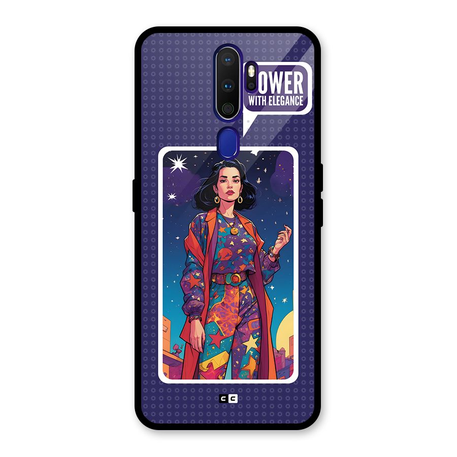 Power With Elegance Glass Back Case for Oppo A9 (2020)