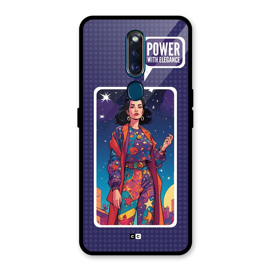 Power With Elegance Glass Back Case for Oppo F11 Pro