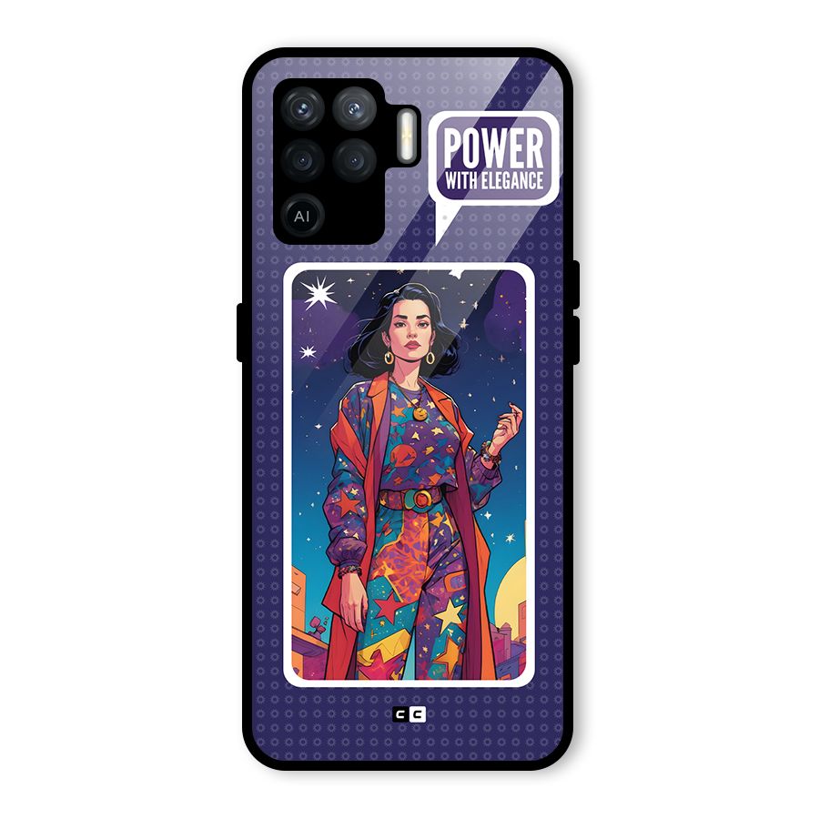 Power With Elegance Glass Back Case for Oppo F19 Pro