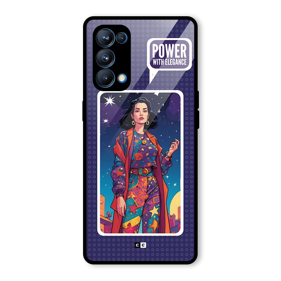 Power With Elegance Glass Back Case for Oppo Reno5 Pro 5G