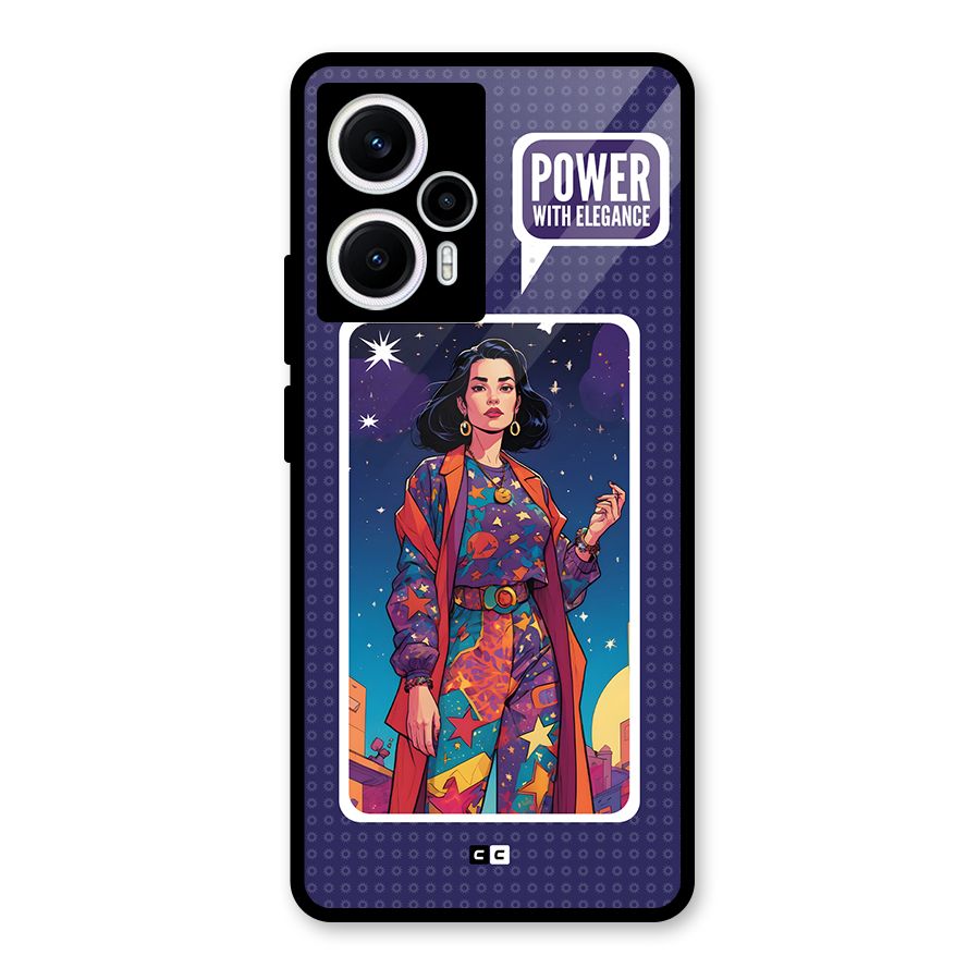 Power With Elegance Glass Back Case for Poco F5