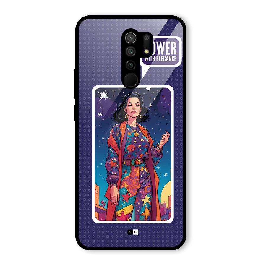 Power With Elegance Glass Back Case for Poco M2