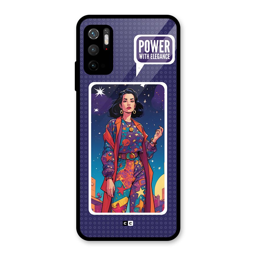 Power With Elegance Glass Back Case for Poco M3 Pro 5G