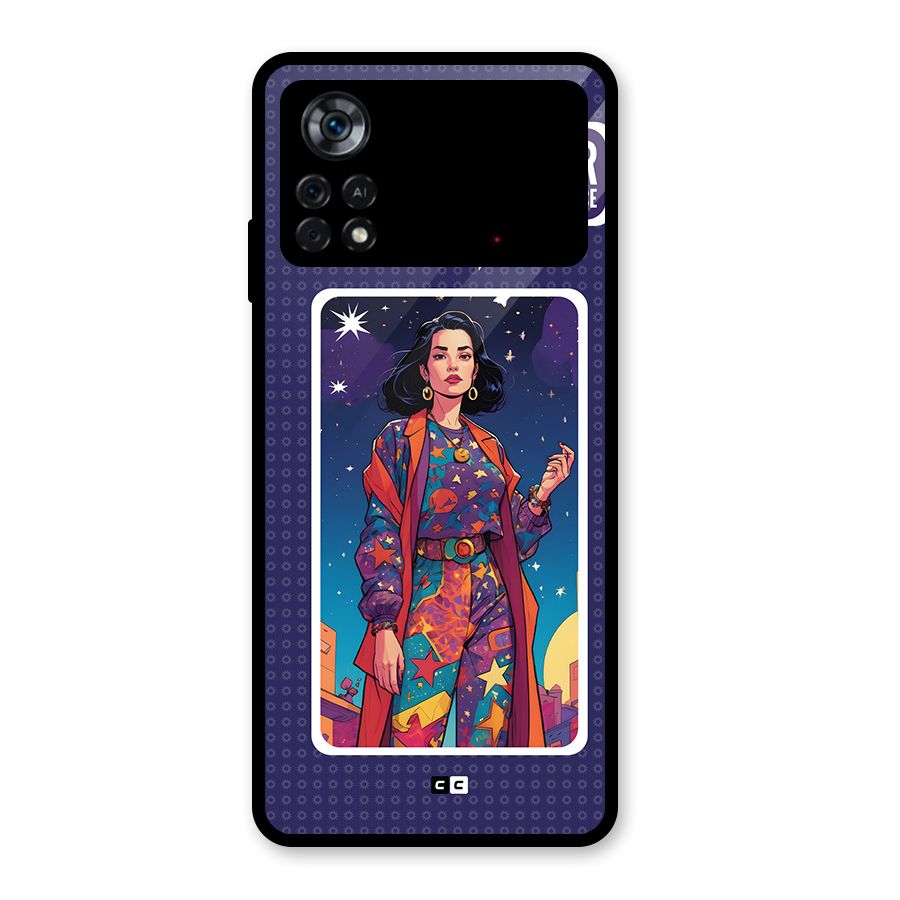 Power With Elegance Glass Back Case for Poco X4 Pro 5G