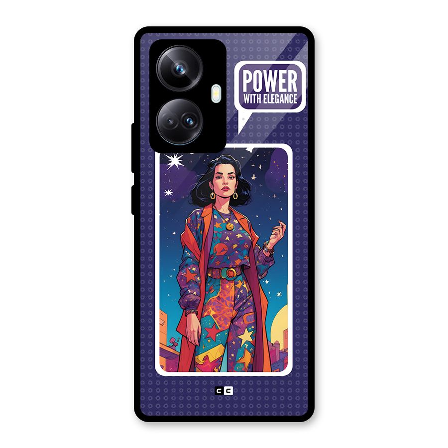 Power With Elegance Glass Back Case for Realme 10 Pro Plus