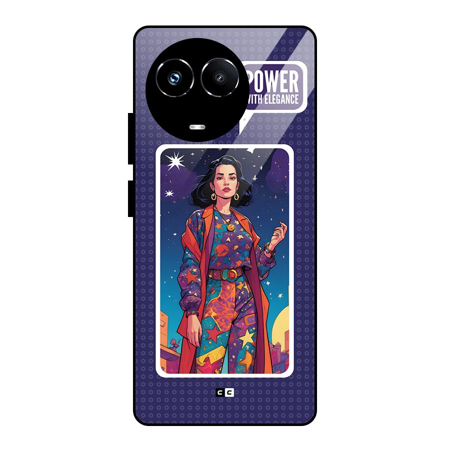 Power With Elegance Glass Back Case for Realme 11X