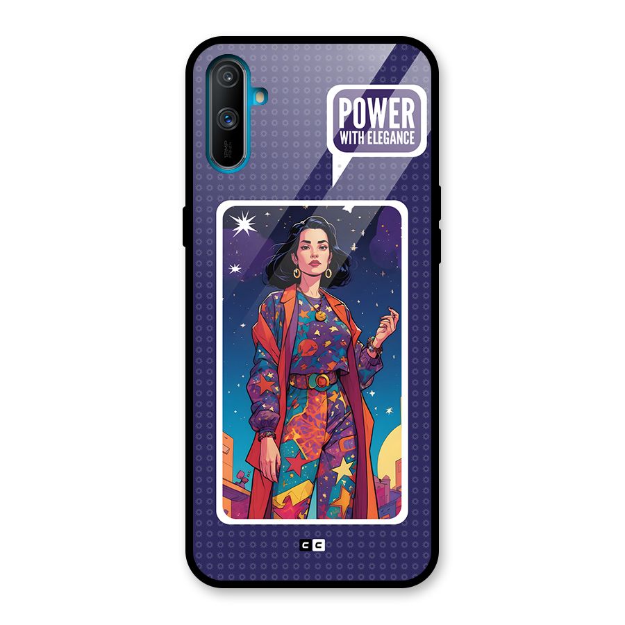 Power With Elegance Glass Back Case for Realme C3