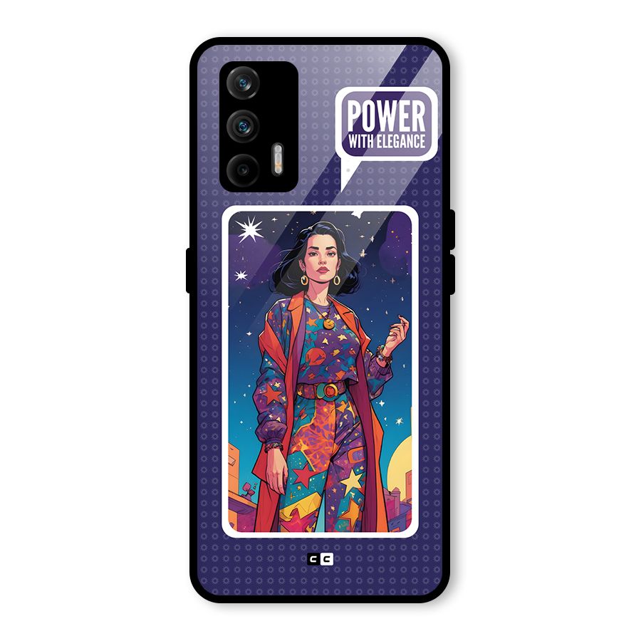 Power With Elegance Glass Back Case for Realme X7 Max