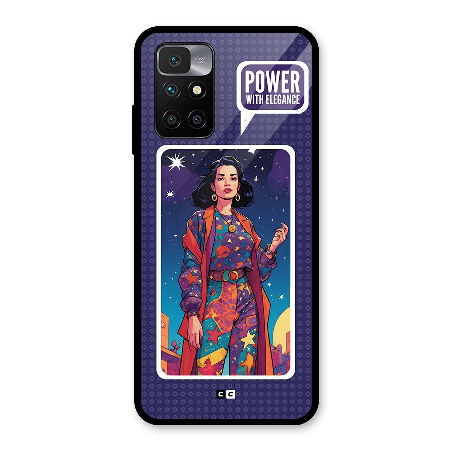 Power With Elegance Glass Back Case for Redmi 10 Prime