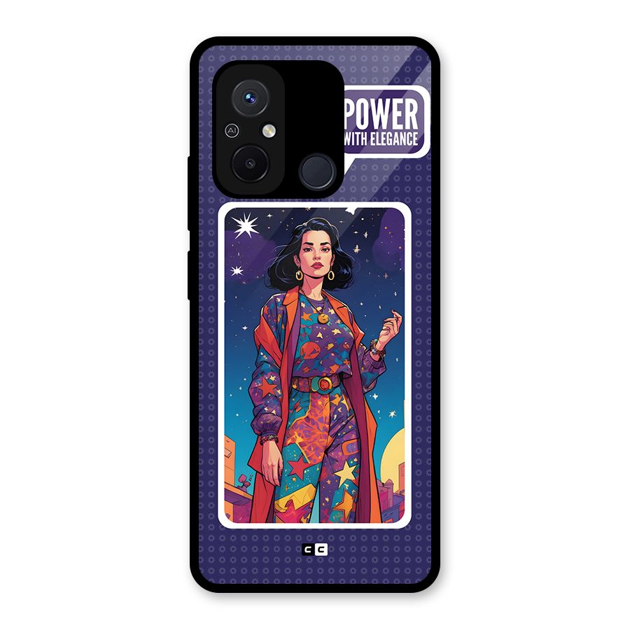 Power With Elegance Glass Back Case for Redmi 12C