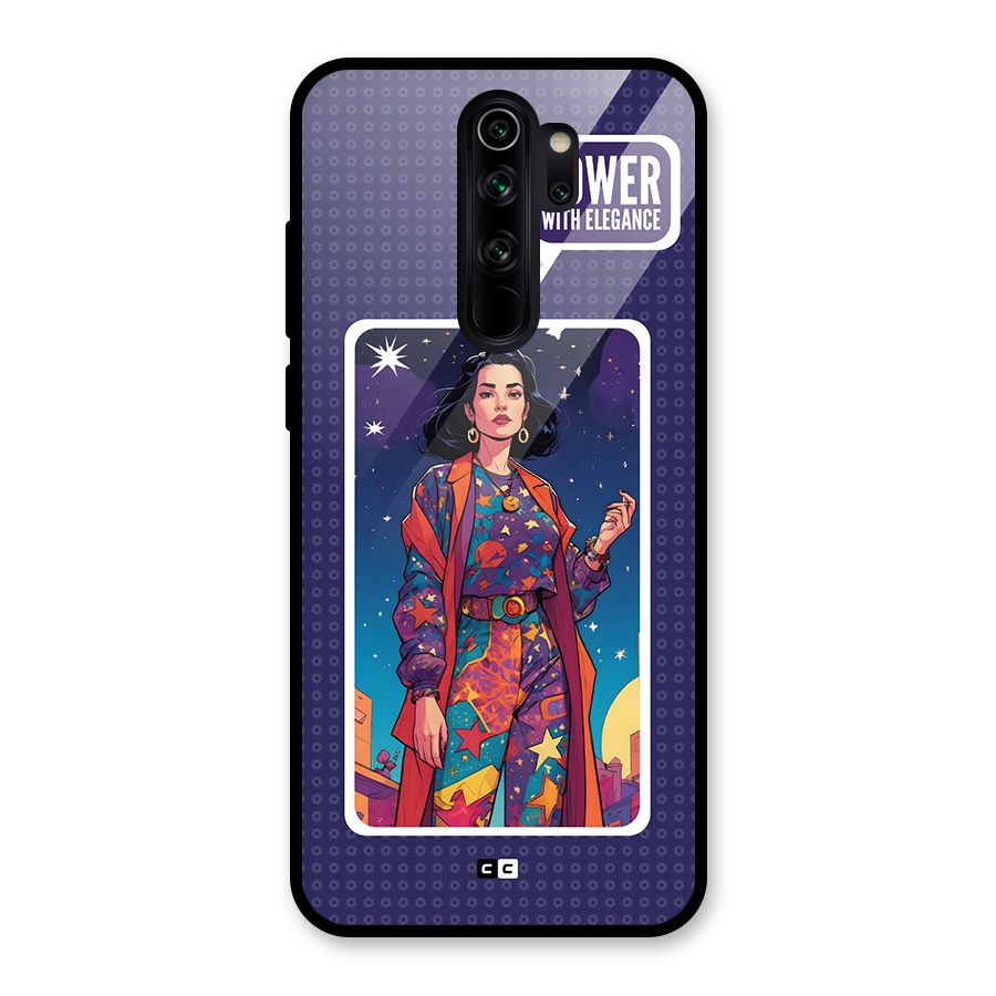 Power With Elegance Glass Back Case for Redmi Note 8 Pro