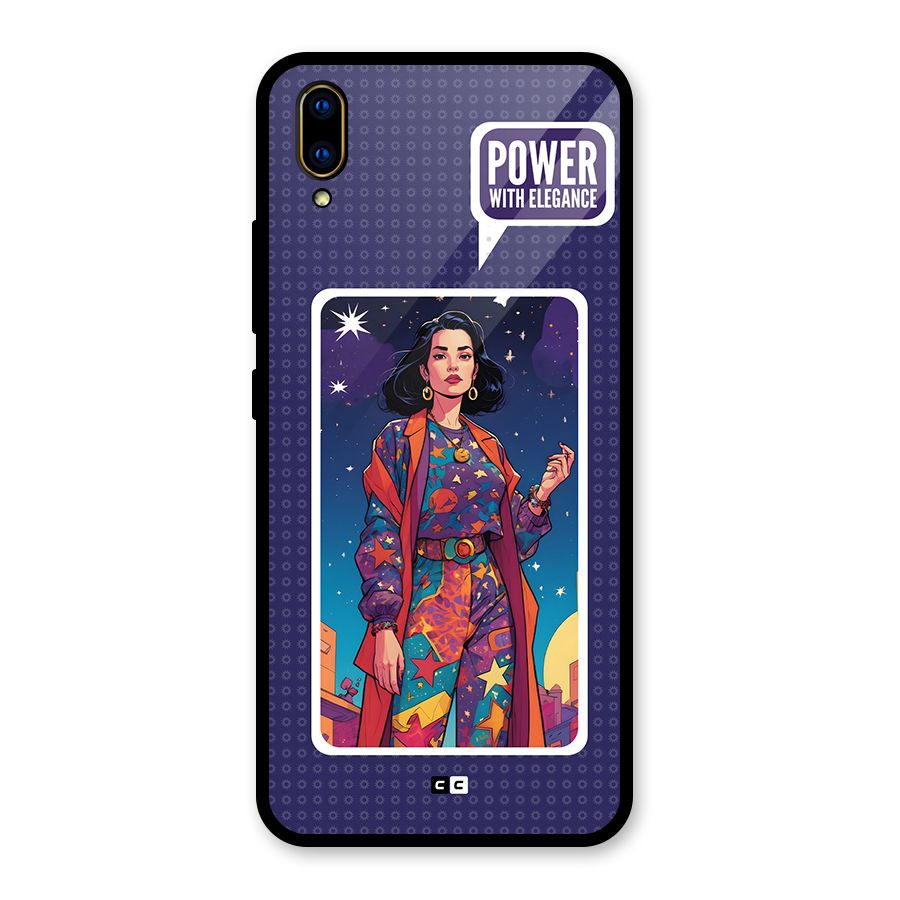Power With Elegance Glass Back Case for Vivo V11 Pro