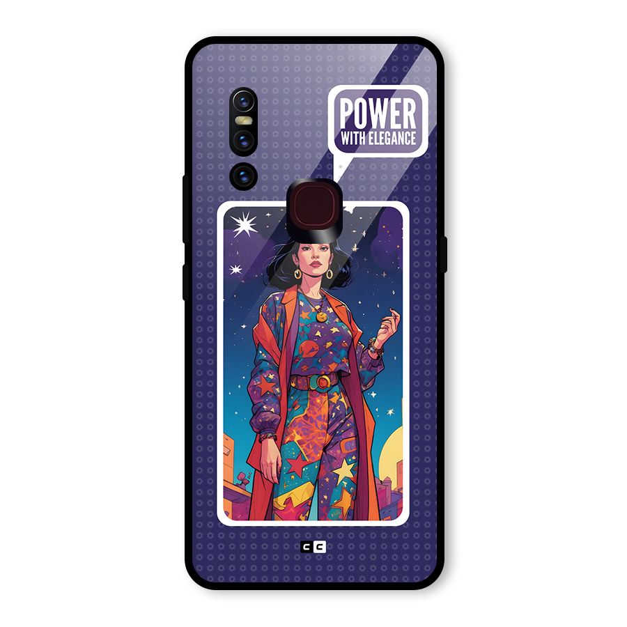 Power With Elegance Glass Back Case for Vivo V15