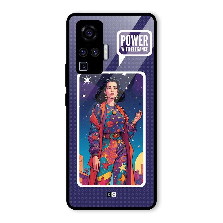 Power With Elegance Glass Back Case for Vivo X50 Pro