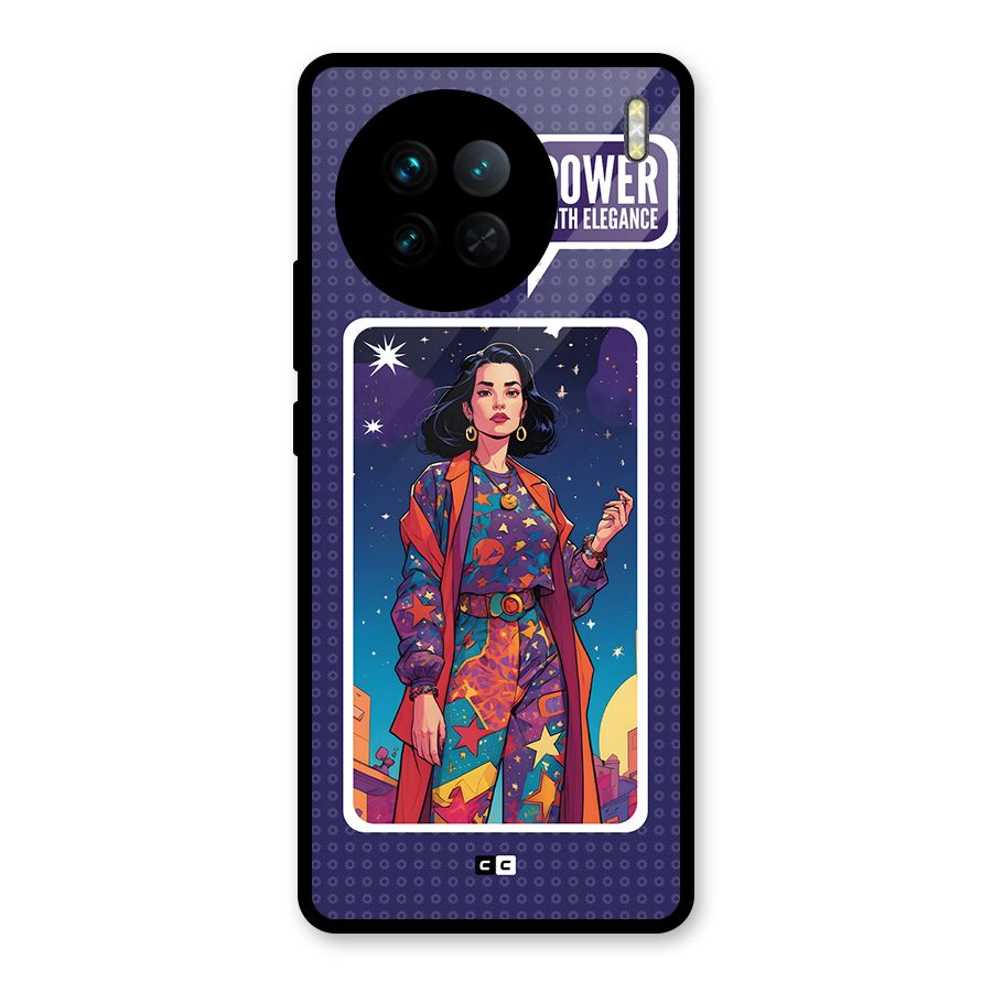 Power With Elegance Glass Back Case for Vivo X90