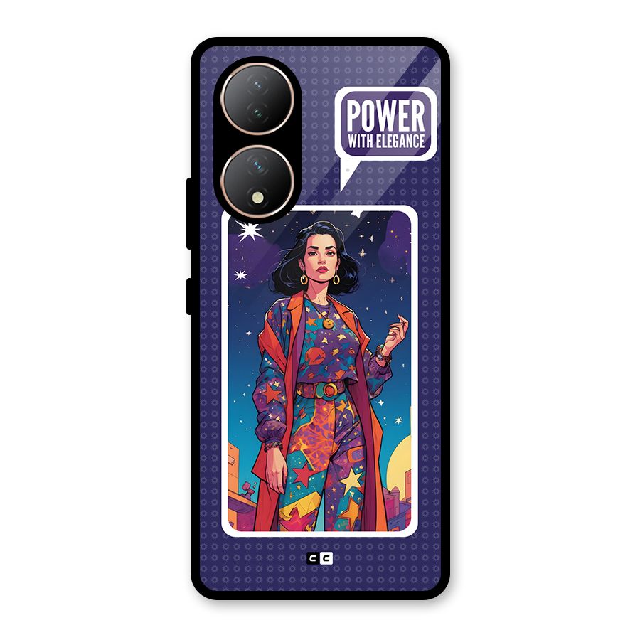Power With Elegance Glass Back Case for Vivo Y100