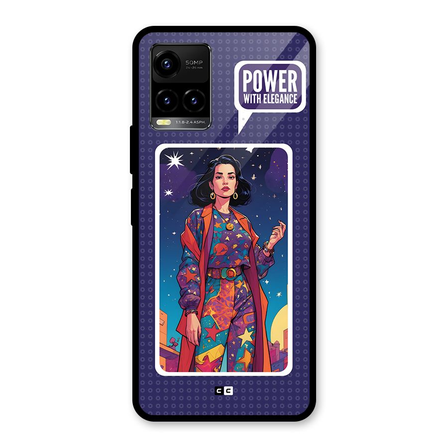 Power With Elegance Glass Back Case for Vivo Y33s