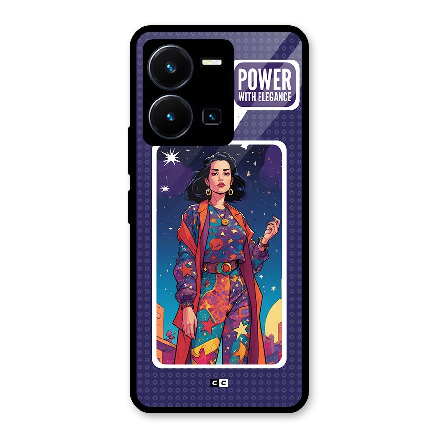Power With Elegance Glass Back Case for Vivo Y35
