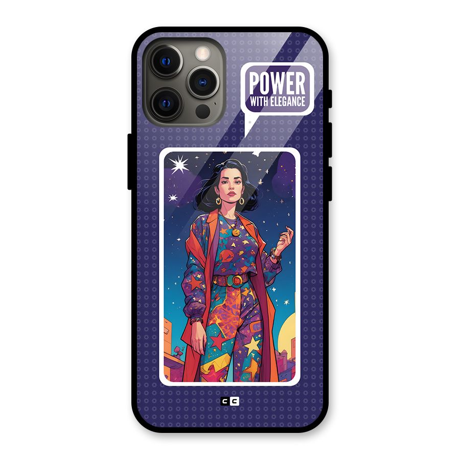 Power With Elegance Glass Back Case for iPhone 12 Pro Max