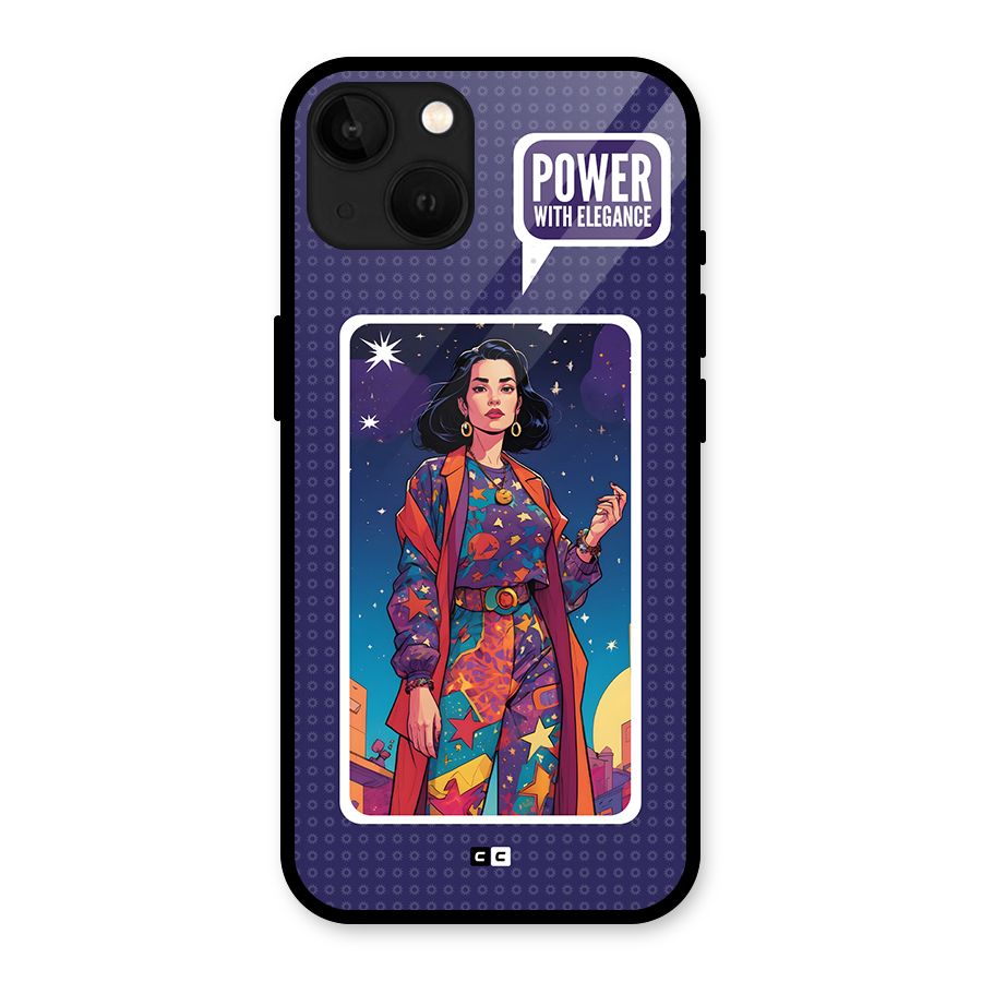 Power With Elegance Glass Back Case for iPhone 13