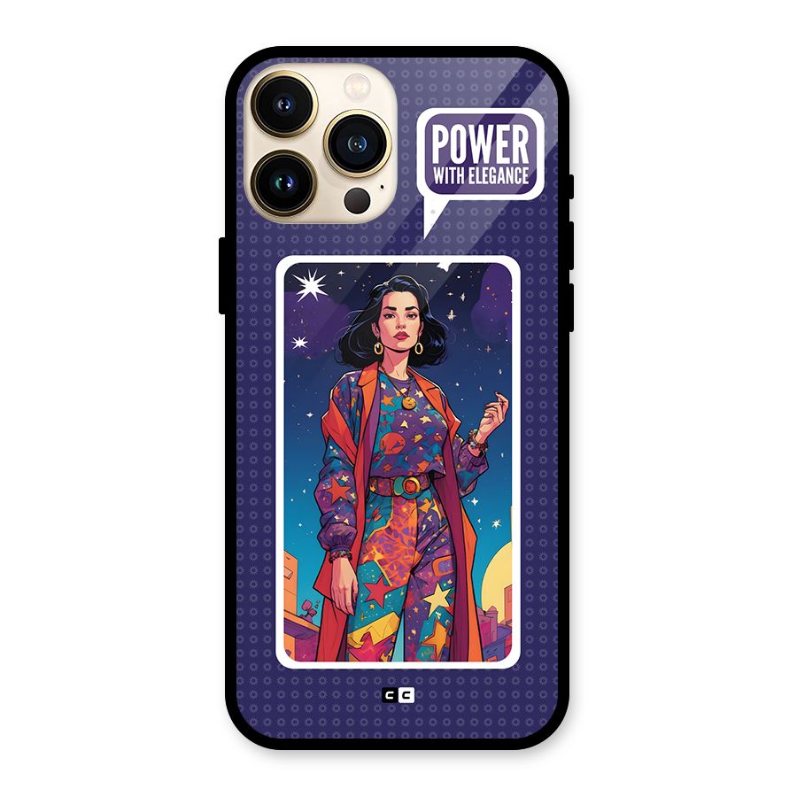 Power With Elegance Glass Back Case for iPhone 13 Pro Max