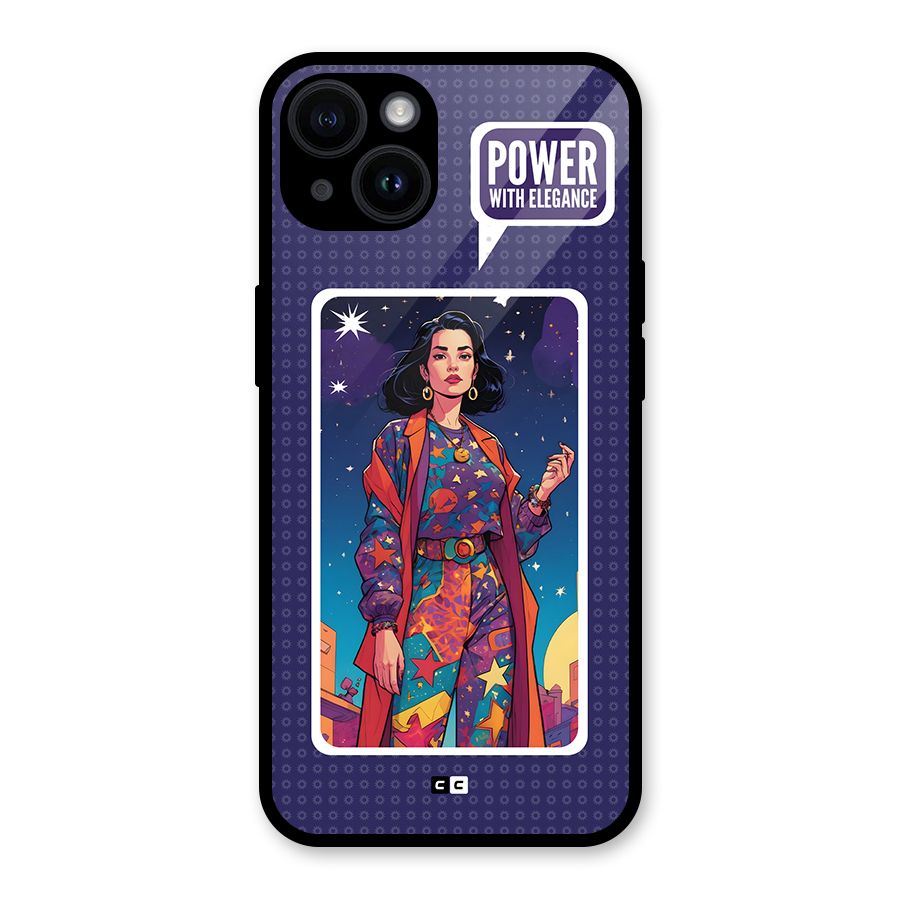 Power With Elegance Glass Back Case for iPhone 14