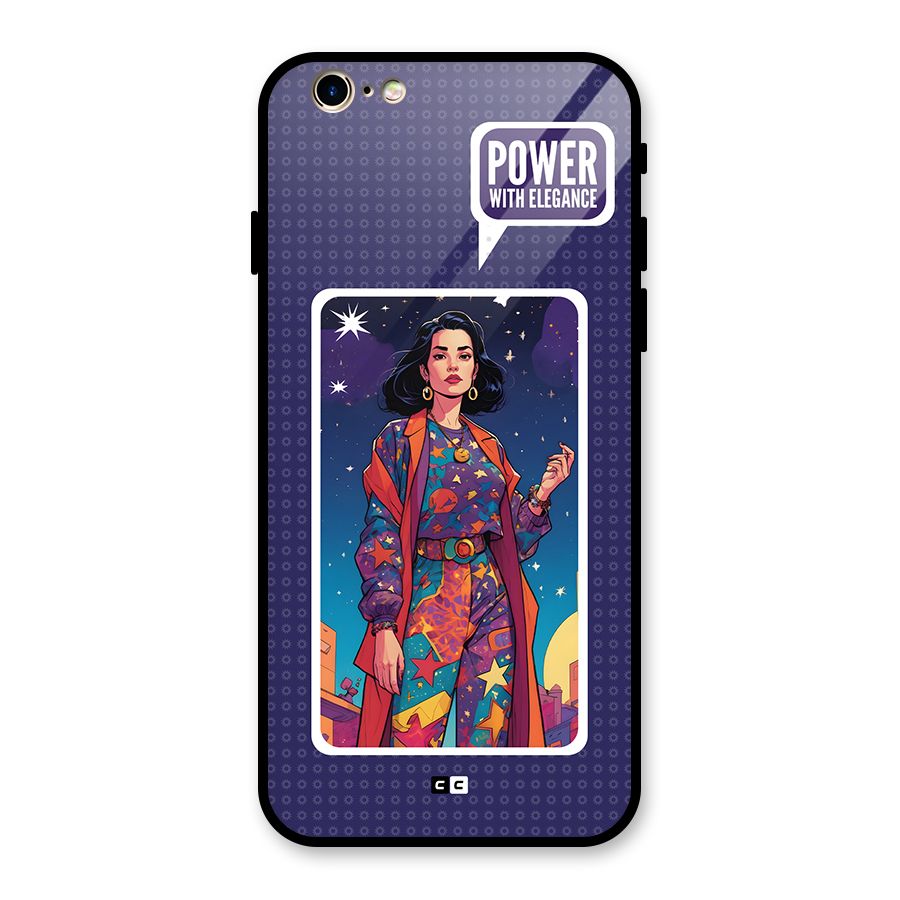 Power With Elegance Glass Back Case for iPhone 6 6S