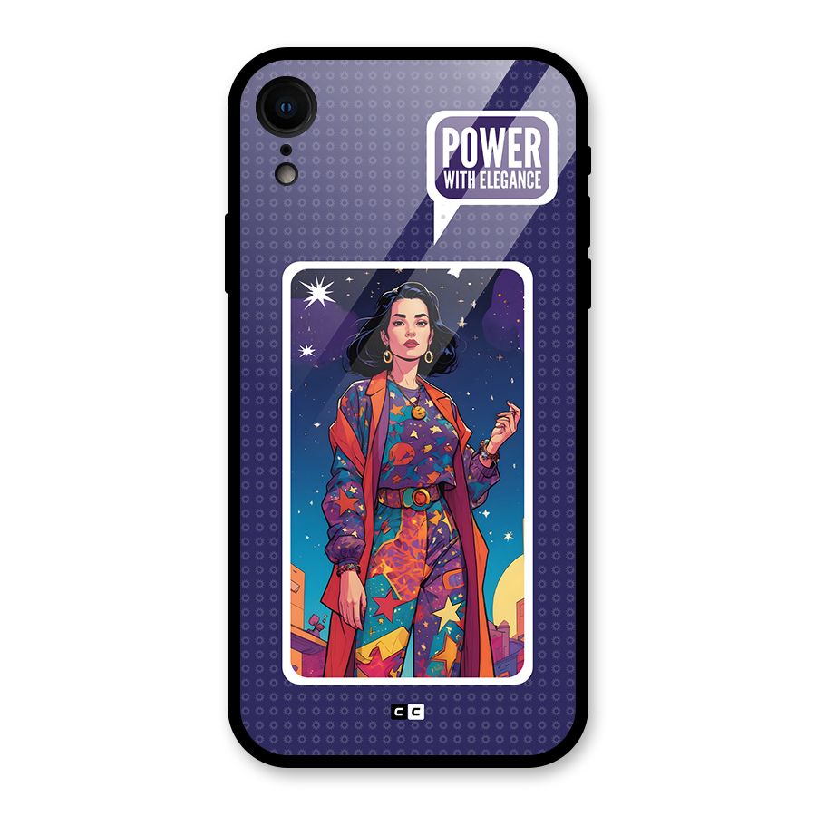 Power With Elegance Glass Back Case for iPhone XR