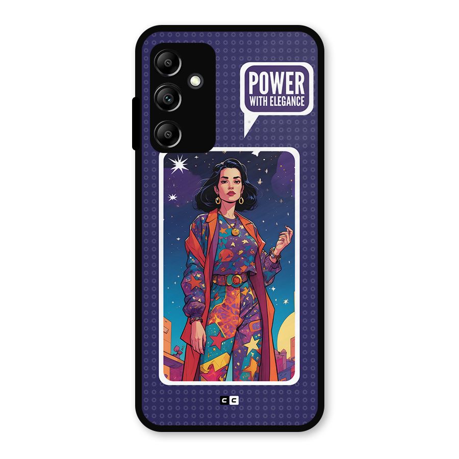 Power With Elegance Metal Back Case for Galaxy A14 5G