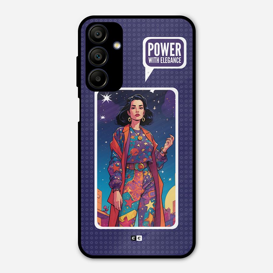 Power With Elegance Metal Back Case for Galaxy A15 5G