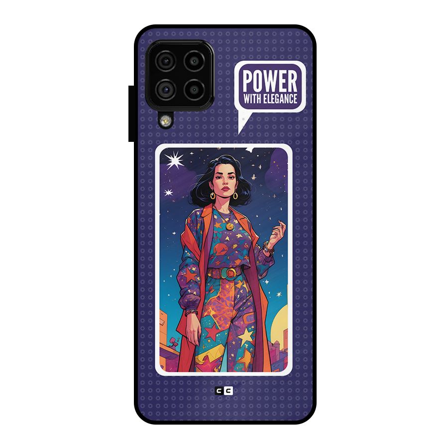 Power With Elegance Metal Back Case for Galaxy A22 4G