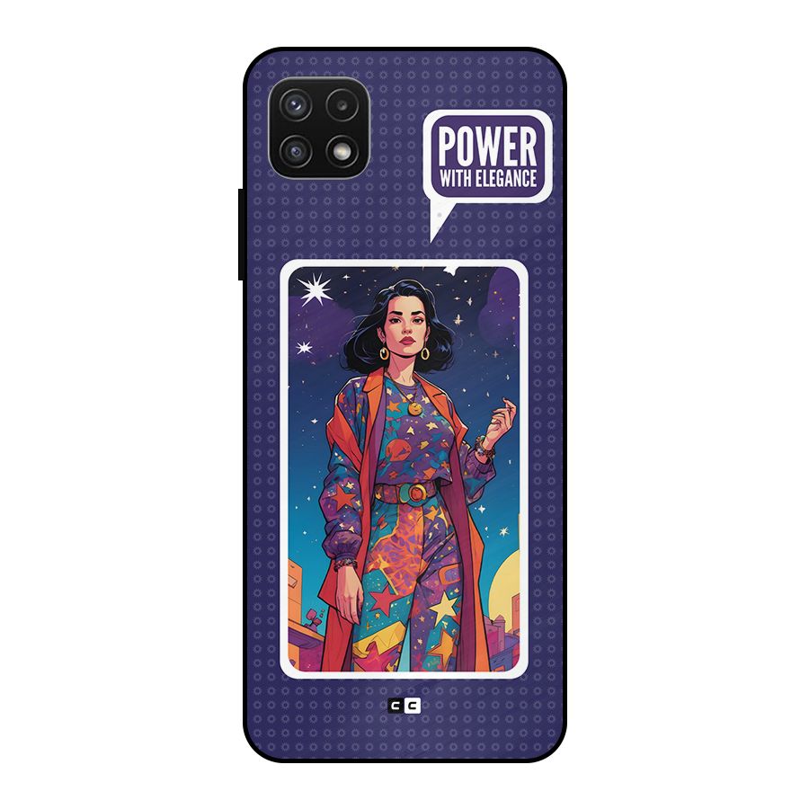 Power With Elegance Metal Back Case for Galaxy A22 5G
