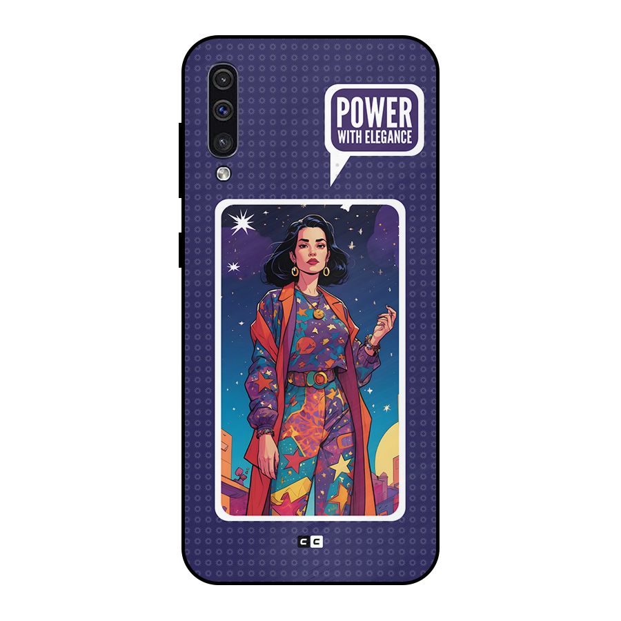 Power With Elegance Metal Back Case for Galaxy A50s