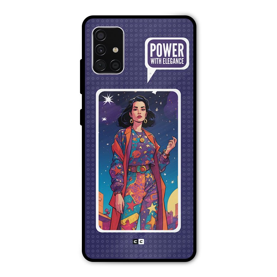 Power With Elegance Metal Back Case for Galaxy A51
