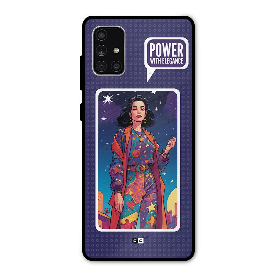 Power With Elegance Metal Back Case for Galaxy A71