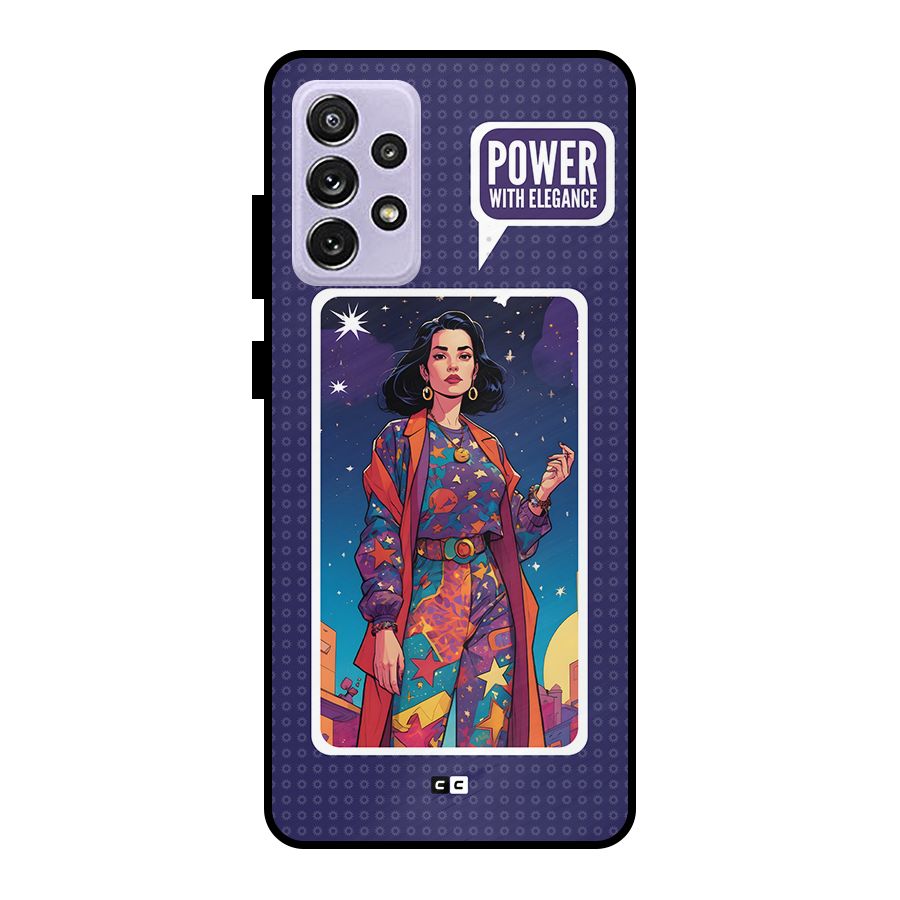 Power With Elegance Metal Back Case for Galaxy A72