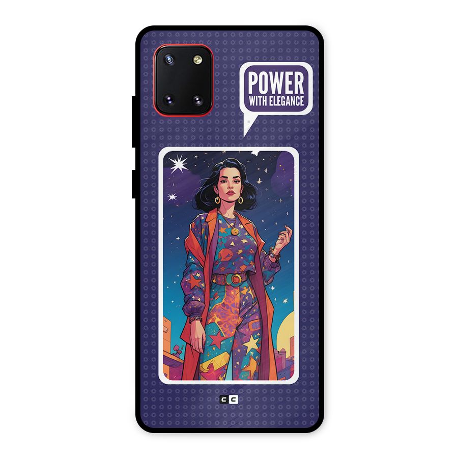 Power With Elegance Metal Back Case for Galaxy Note 10 Lite