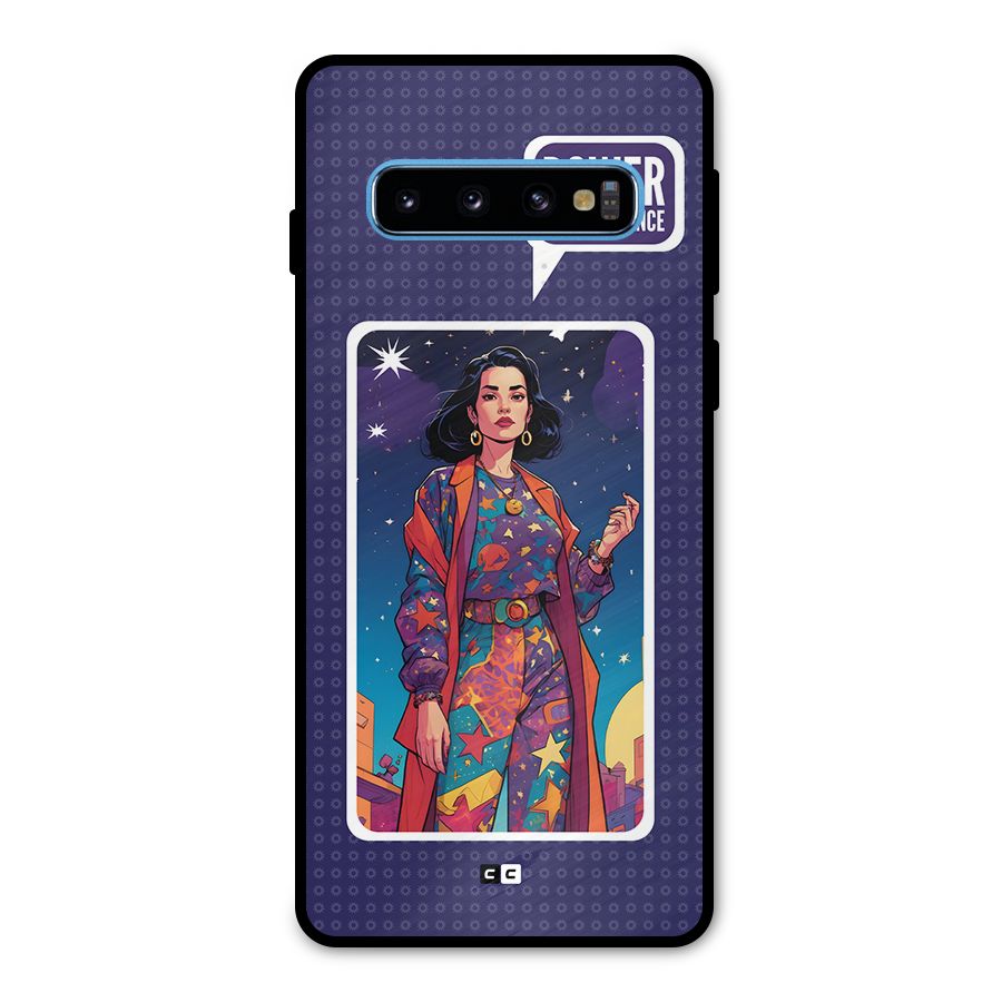 Power With Elegance Metal Back Case for Galaxy S10