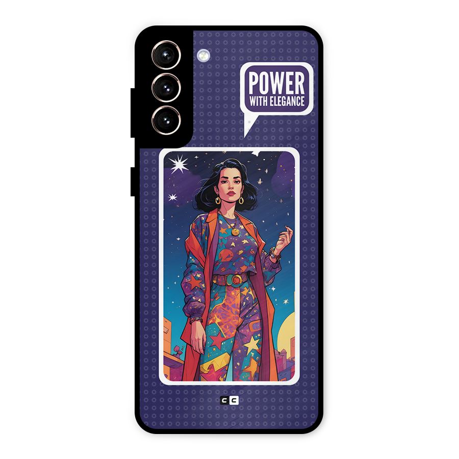 Power With Elegance Metal Back Case for Galaxy S21 Plus