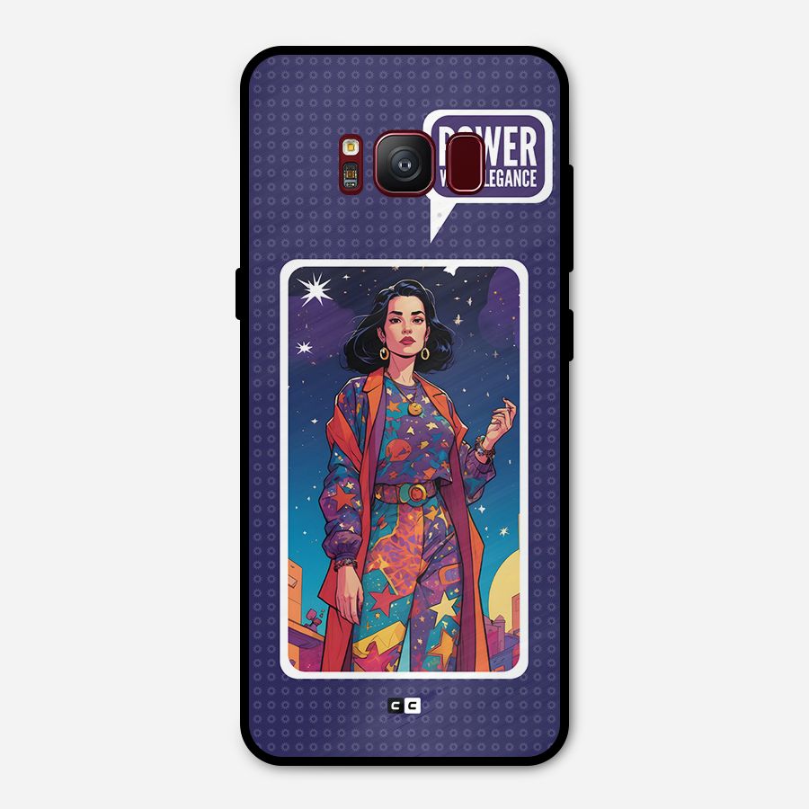 Power With Elegance Metal Back Case for Galaxy S8