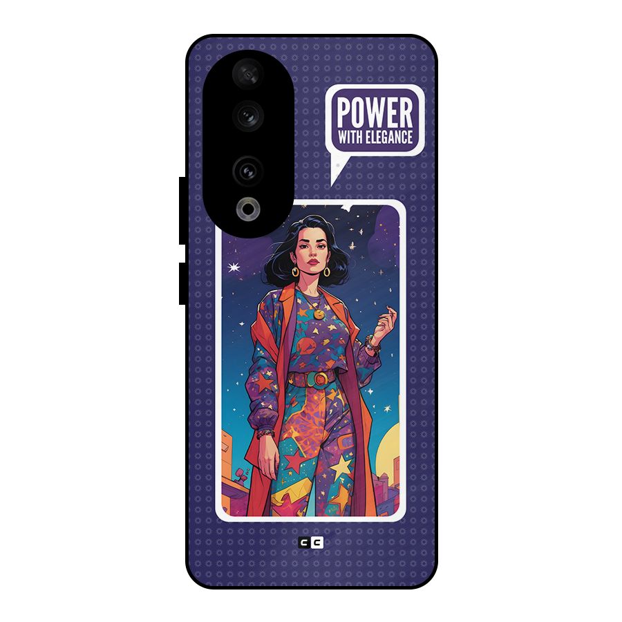 Power With Elegance Metal Back Case for Honor 90