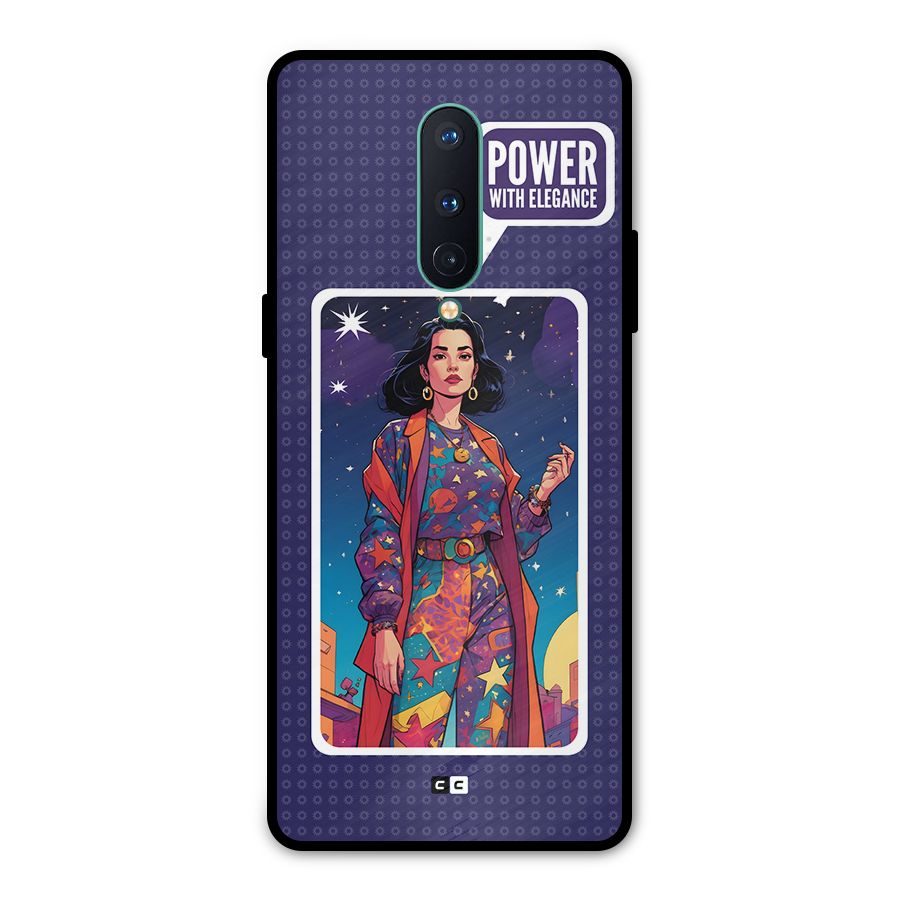 Power With Elegance Metal Back Case for OnePlus 8