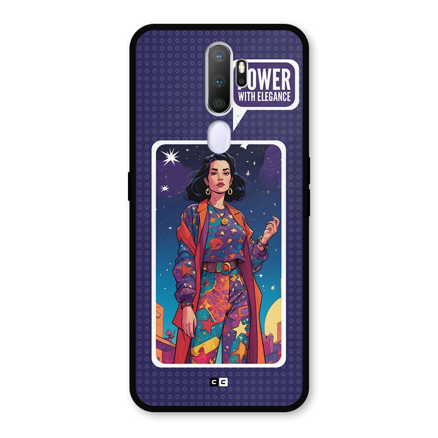 Power With Elegance Metal Back Case for Oppo A5 (2020)